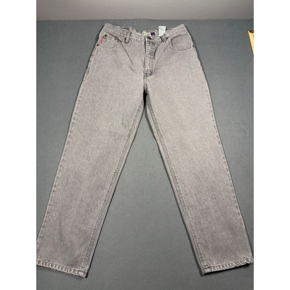 Bugle Boy Men's 32x30 Light Gray Straight Leg Denim Jeans Vintage 90s Basics
